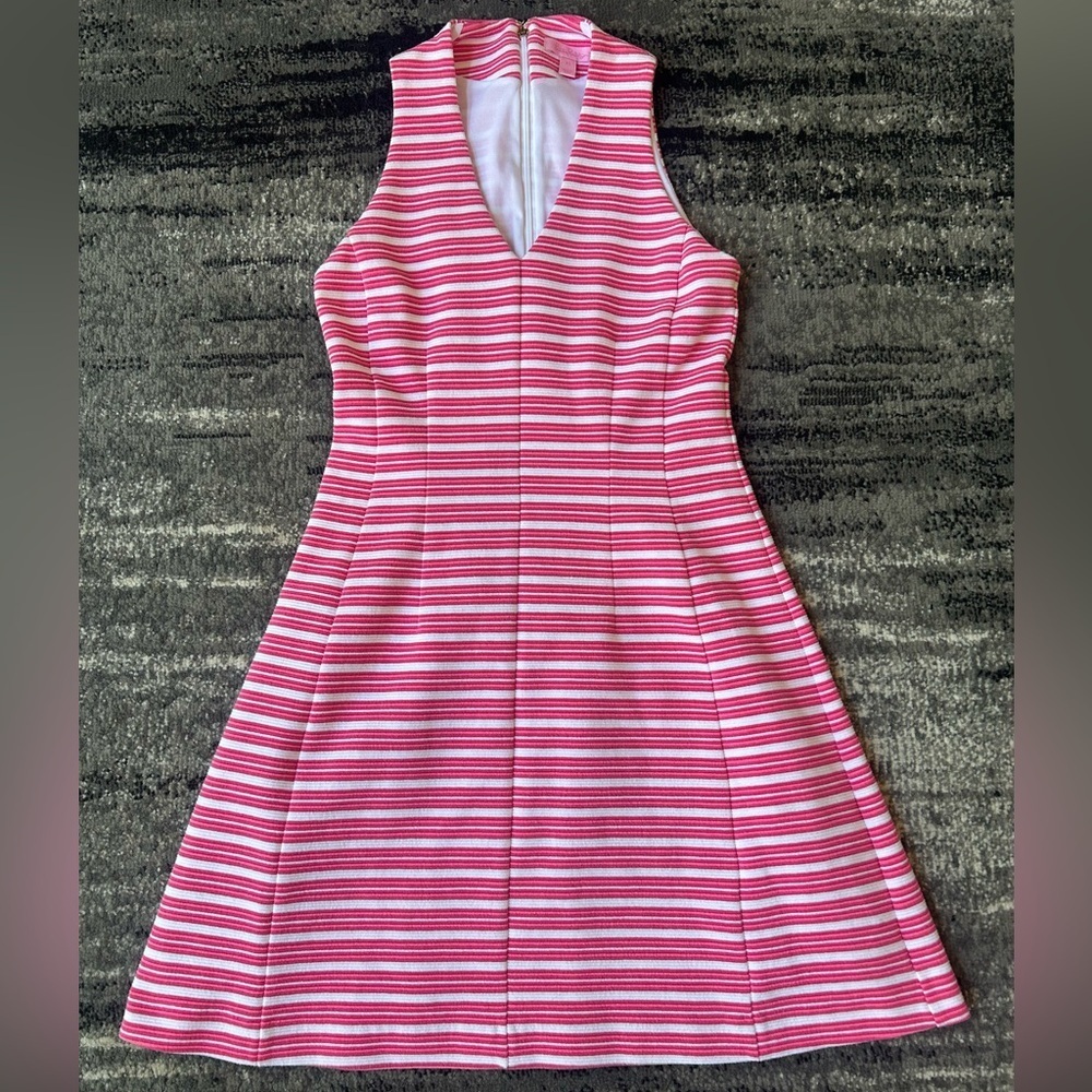 LILY PULITZER Striped V-Neck Sleeveless Mini Dress